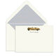 Gold Car Engraved Motif Flat Note Cards Image 4 of 4